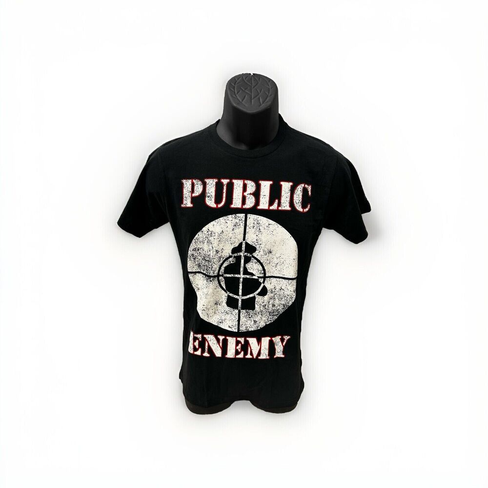 Public Enemy Shirt Mens Small Black Control Fight The Power Rap Tee Hip Hop 80s